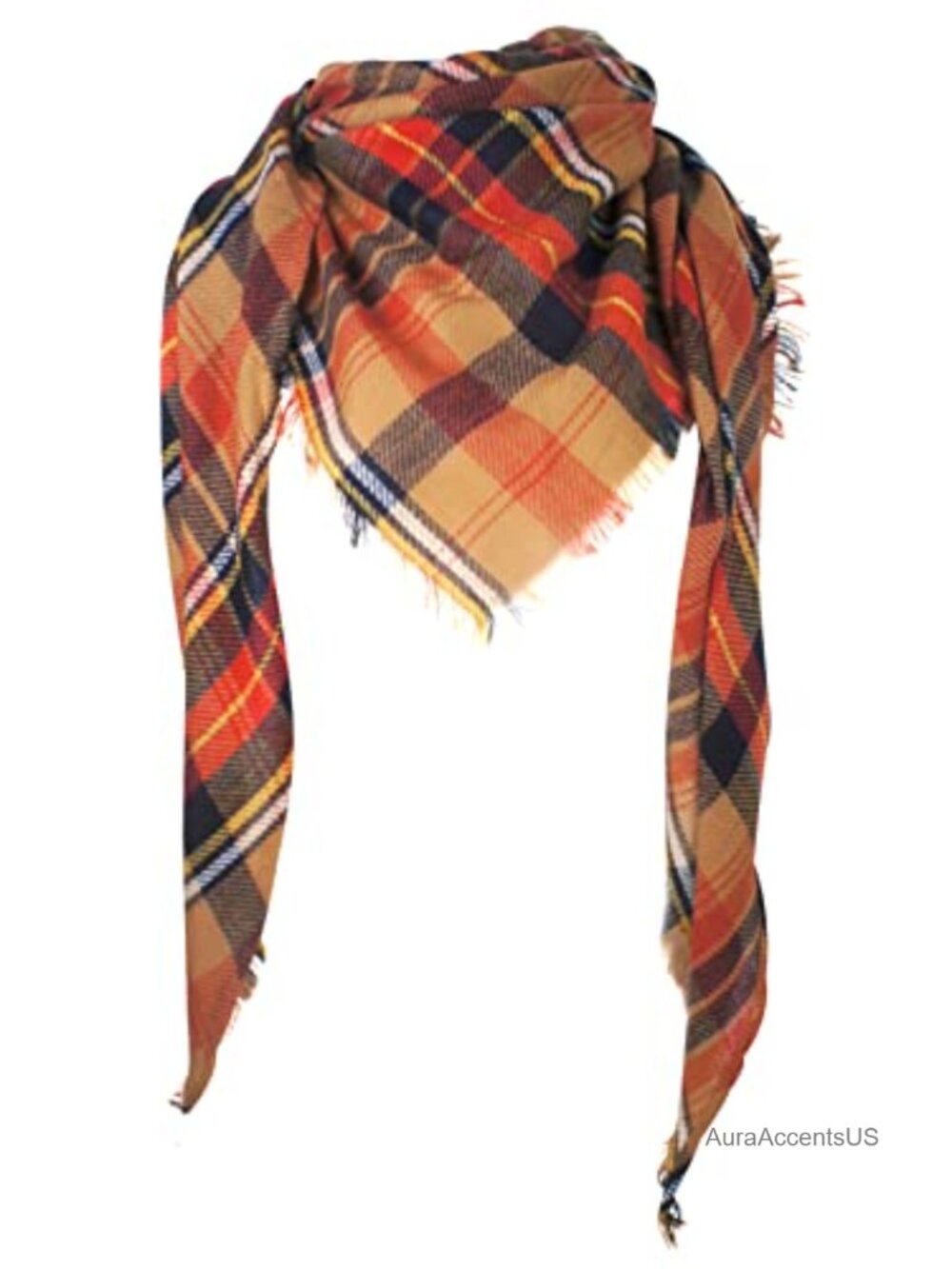 Women's Cashmere-like Triangle Scarf Shawl Wrap, Fall Winter Accessory